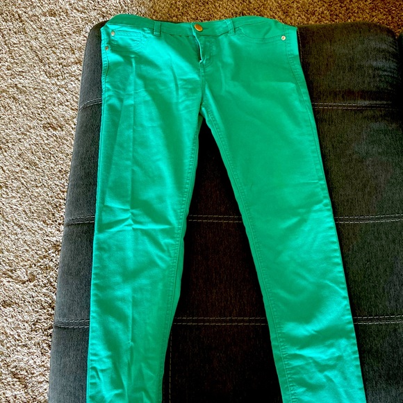 seafoam green jeans
